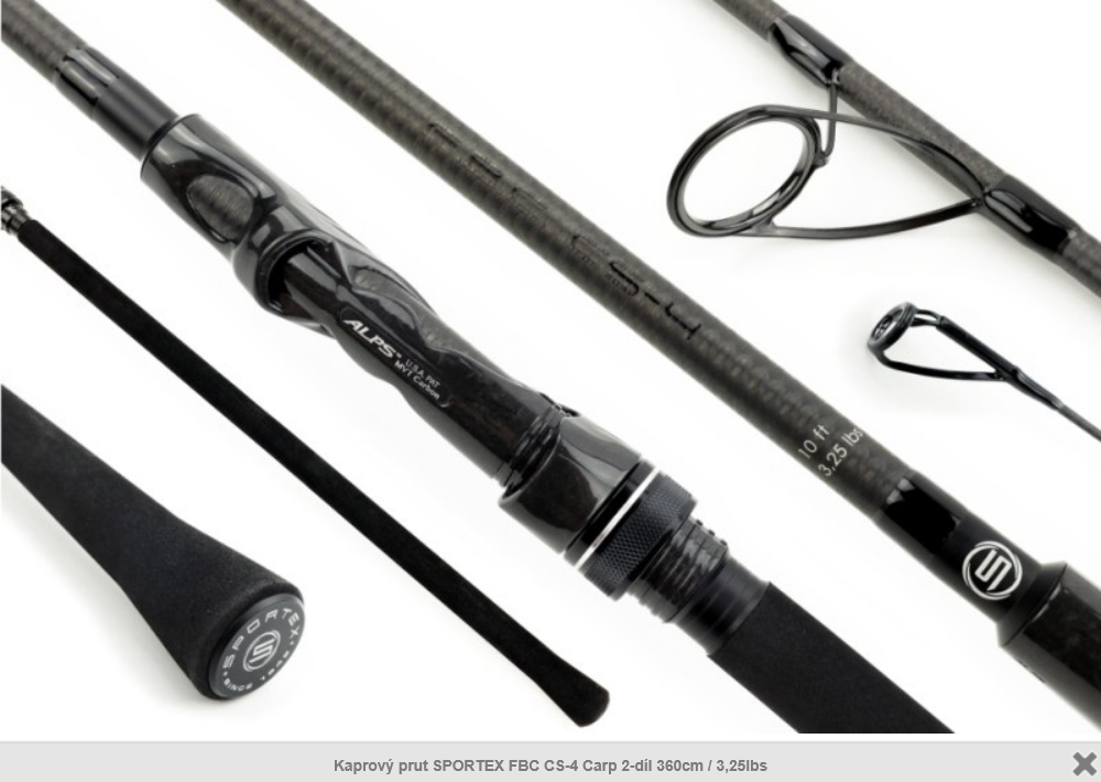 Kaprový prut SPORTEX FBC CS-4 Carp 2-díl 360cm / 3,25lbs