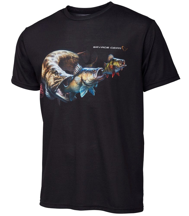 Savage Gear Tričko Cannibal Tee Black