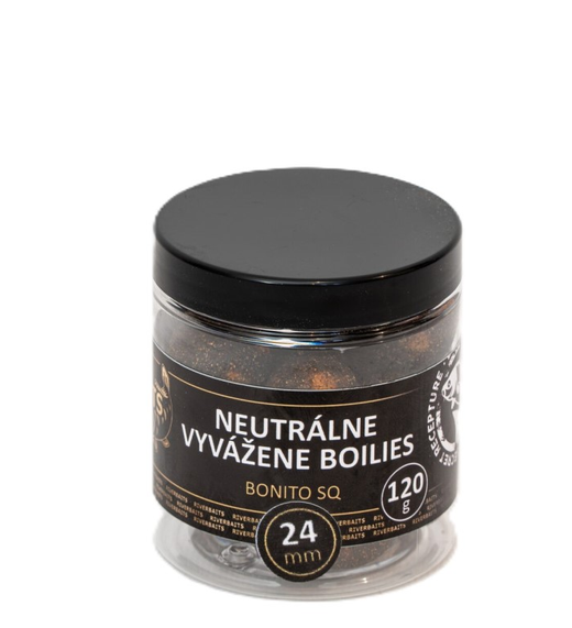 Riverbaits Neutrálně vyvážené boilies Bonito SQ 120g