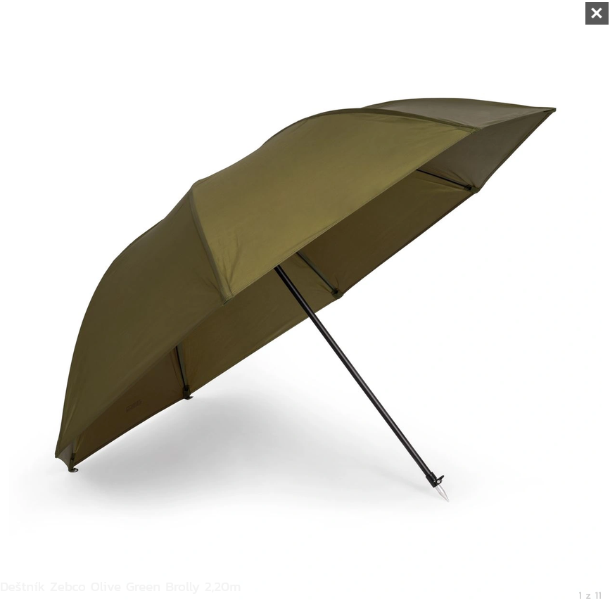 Deštník Zebco Olive Green Brolly 2,20m 