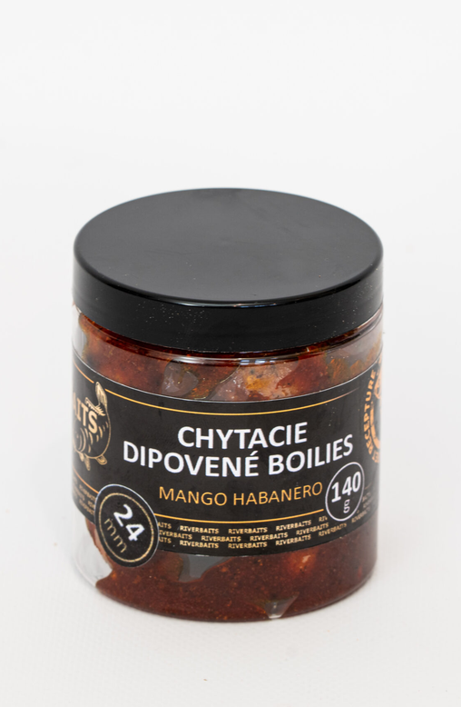 Riverbaits Chytací boilies v dipu HNV Mango Habanero 140g