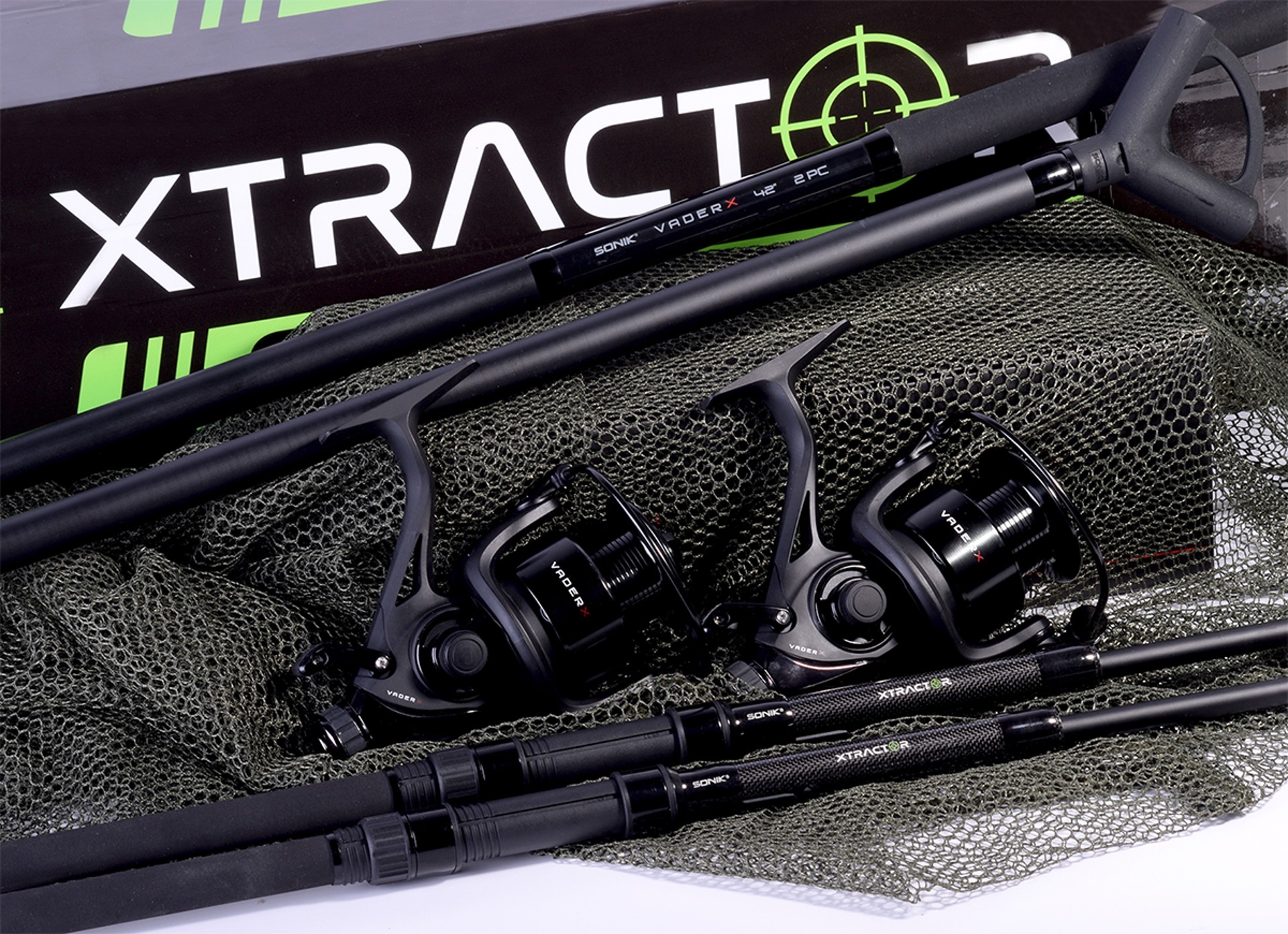 Sonik Prut s navijákem Xtractor 2 Rod Carp Kit 10' 3m 3,25lb