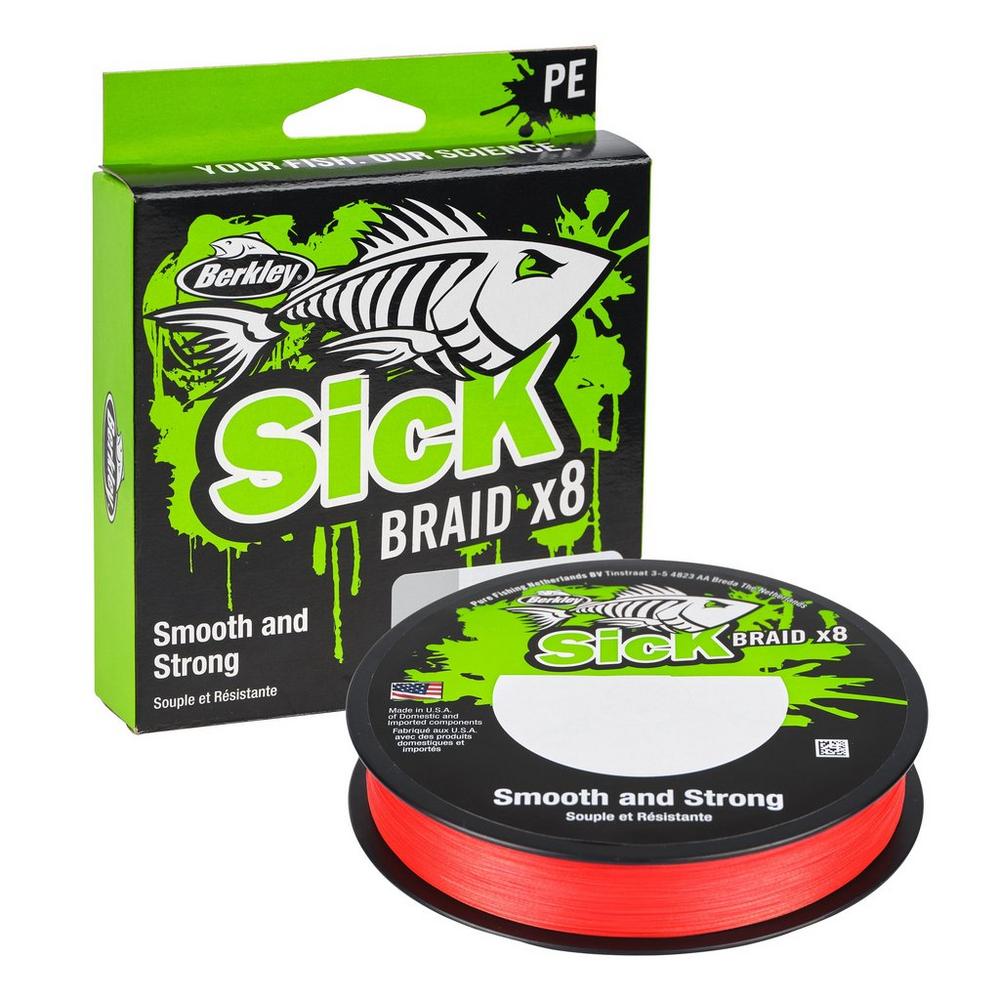 Berkley Šňůra Sick Braid Red 150m