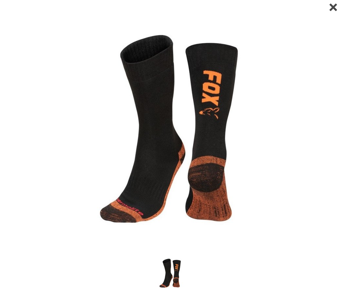 Fox Ponožky Collection Black Orange Thermolite long sock 44-47