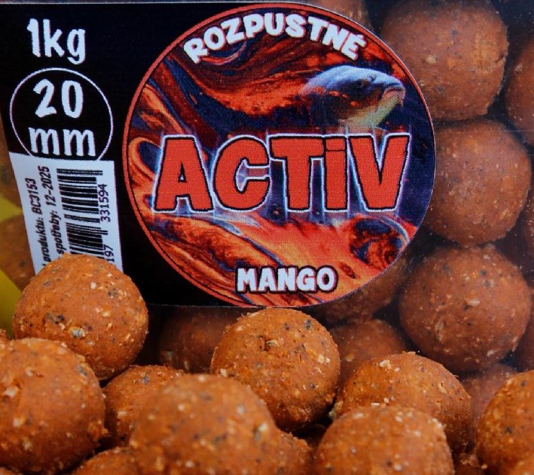 Black carp ACTIV BOILIES MANGO 1kg