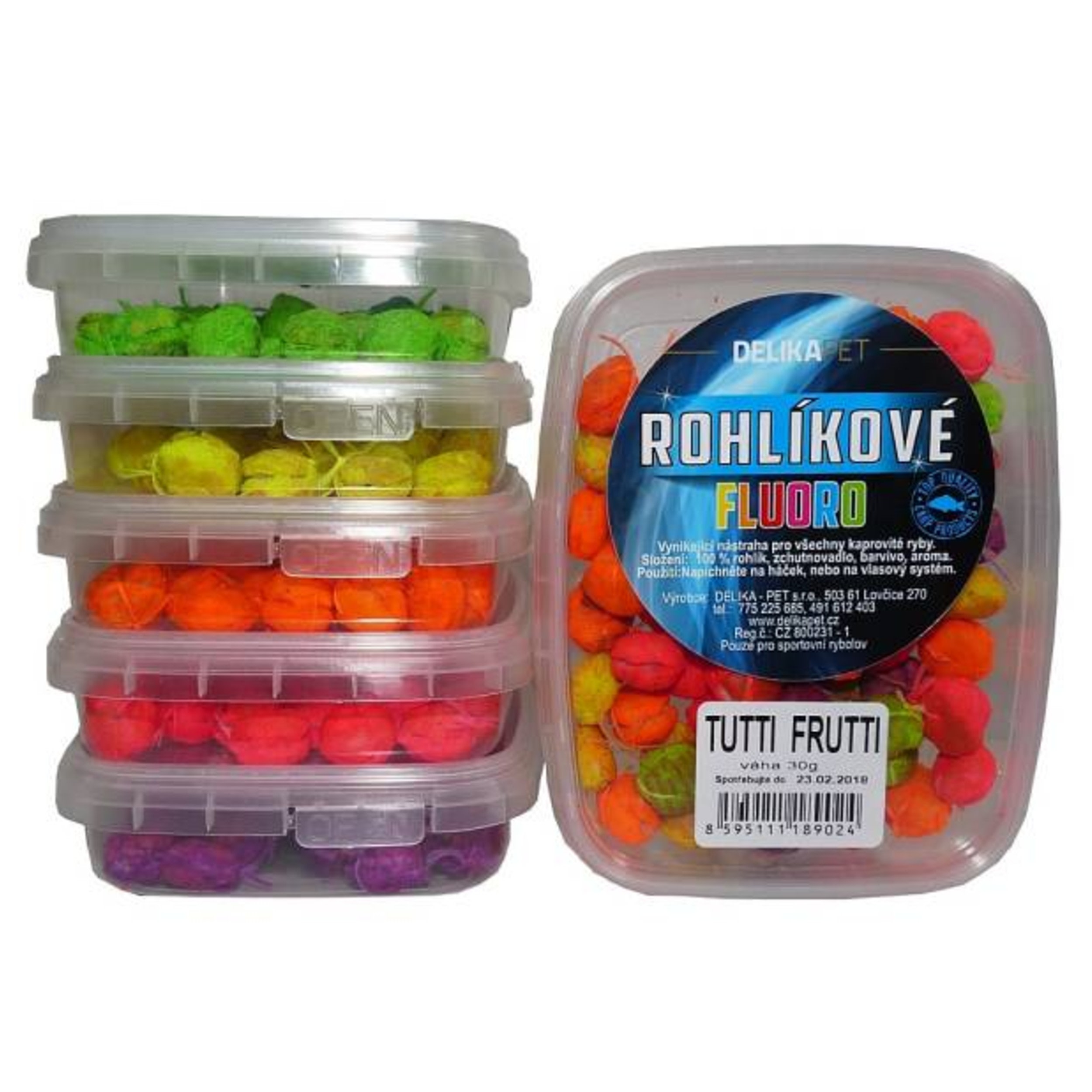Delika-Pet Rohlíkové Fluoro boilies 30 g