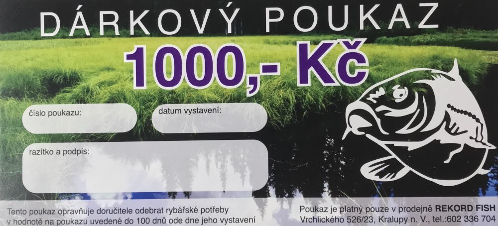 Dárkový poukaz REKORD FISH  v hodnotě 1.000,-