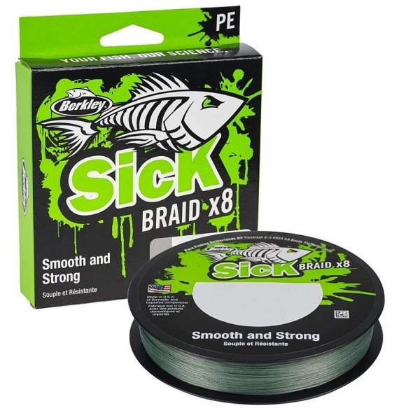  BERKLEY -  SicK Braid Moss Green Zelená 150 m