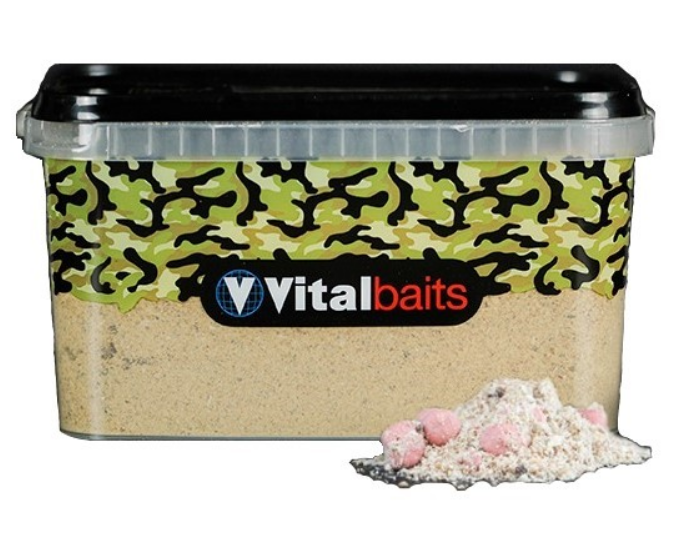 Vitalbaits Vnadící směs Strawberry Nutty Bucket 3kg