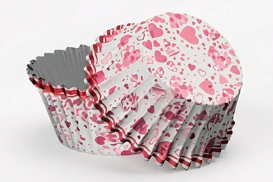 Košíčky na muffiny a cupcakes SRDÍČKA / 50 ks
