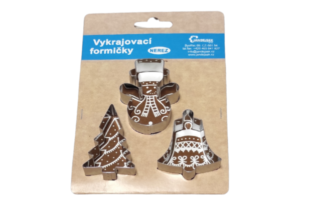 Vánoční sada A – 3 ks / nerez