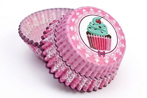 Košíčky na muffiny a cupcakes RŮŽOVÝ DORTÍK / 50 ks