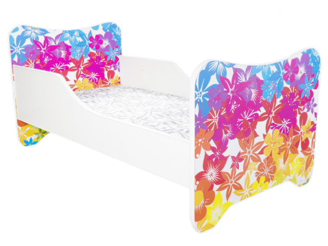 Dětská postel s obrázkem 140x70 - Květiny