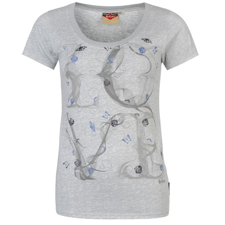 dámské tričko LEE COOPER - LIGHT GREY