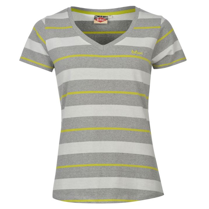 dámské tričko LEE COOPER - GREY M/WHITE