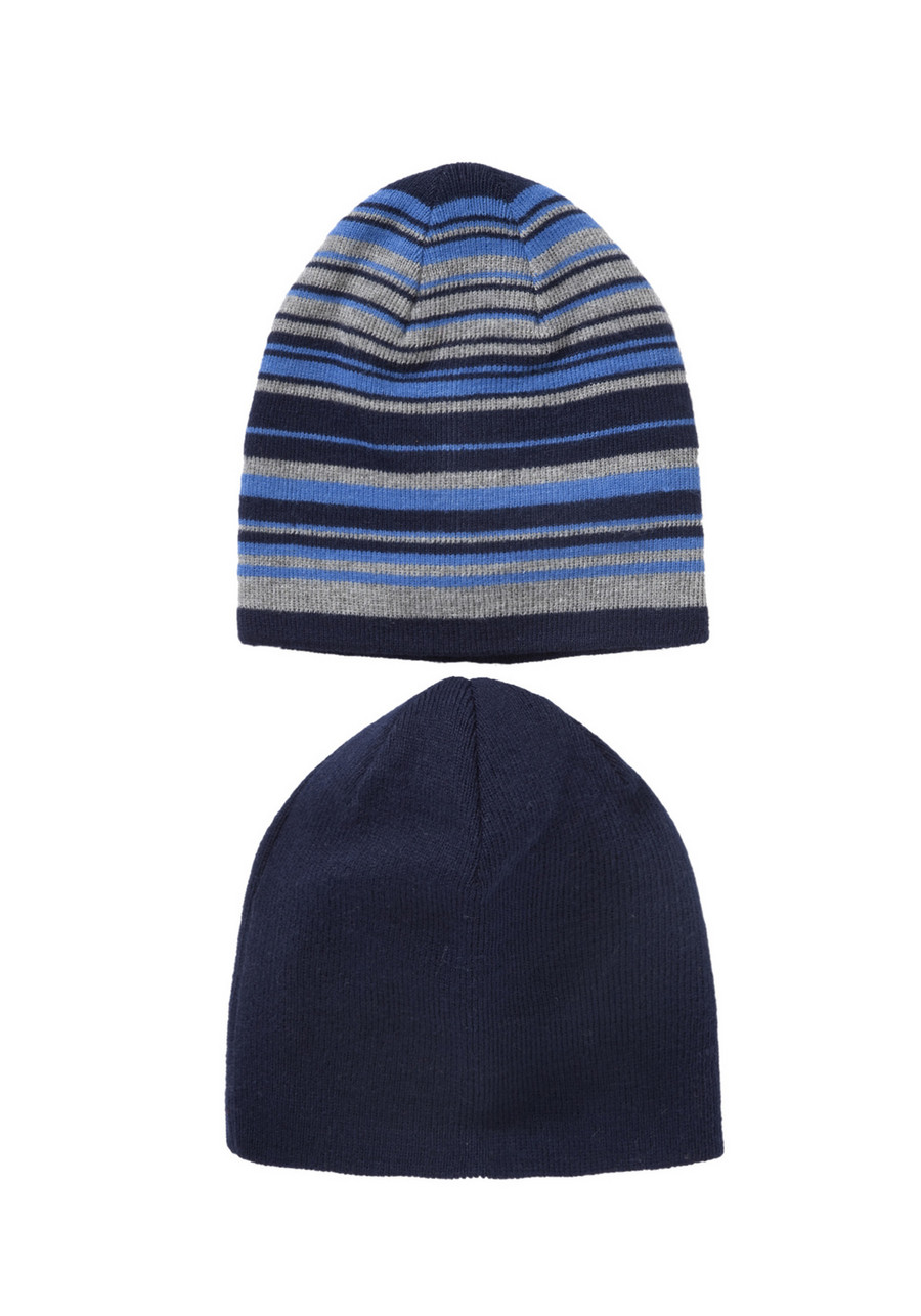 2 pack čepice F&F - STRIPE/NAVY