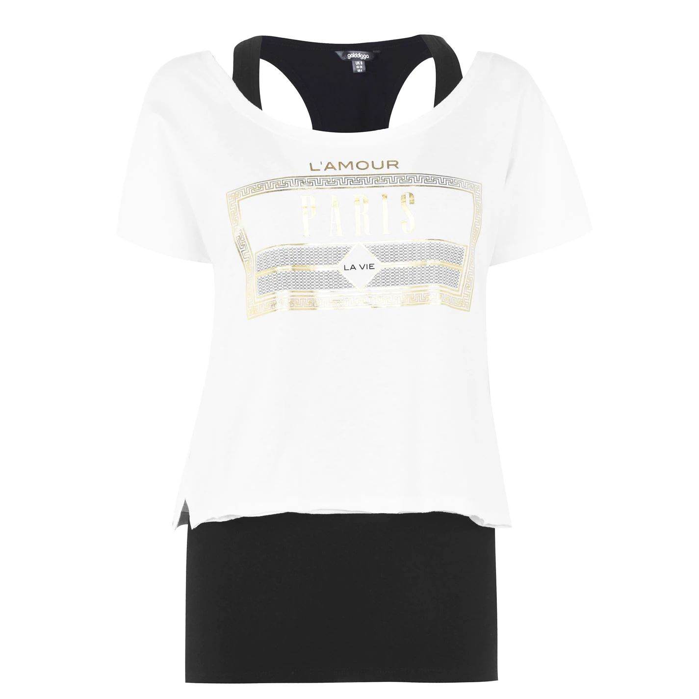 dámské tričko GOLDDIGGA - WHITE/BLACK