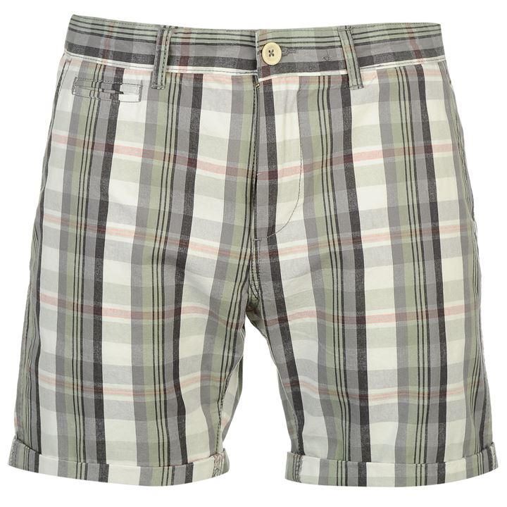 pánské šortky kraťasy PIERRE CARDIN - CHAR/KHAKI CHECK