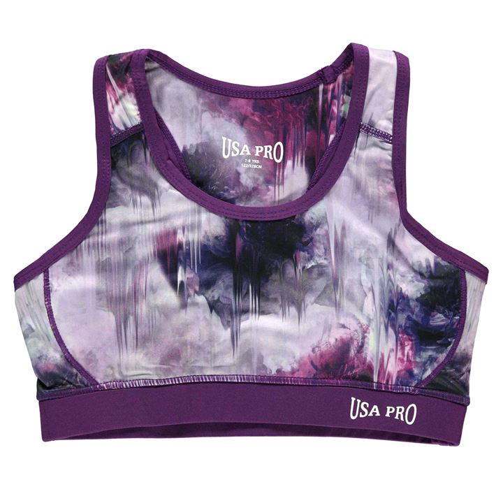 dětská podprsenka USA PRO - PURPLE/FLORAL