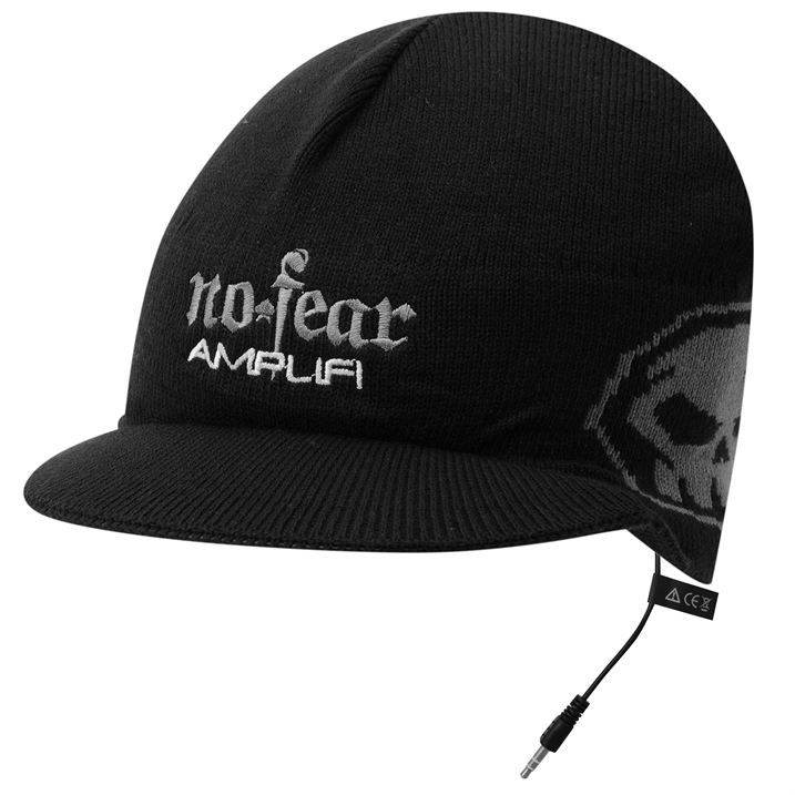 čepice se sluchátky NO FEAR - BLACK/GREY - dětská/junior