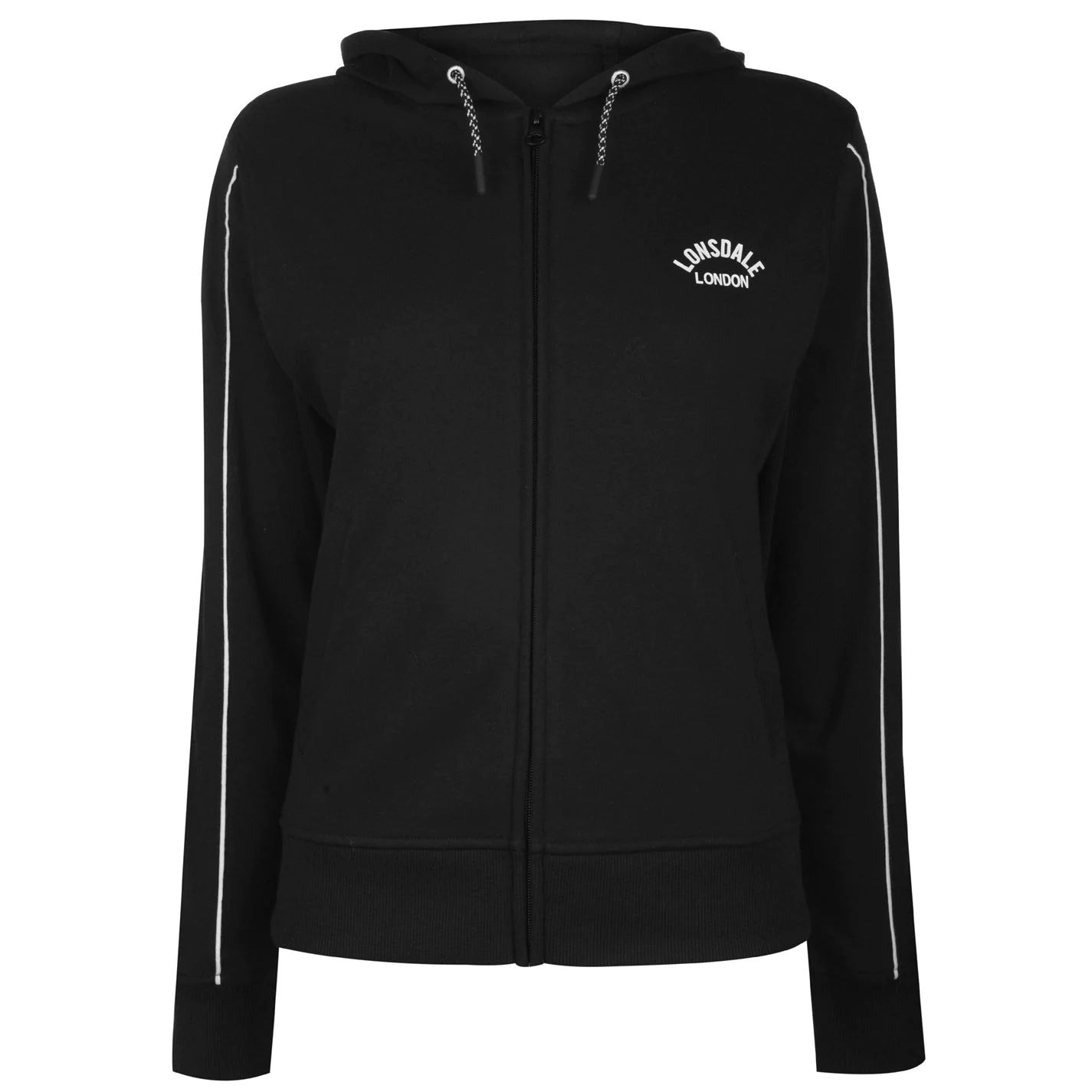 dámská mikina LONSDALE zip - BLACK