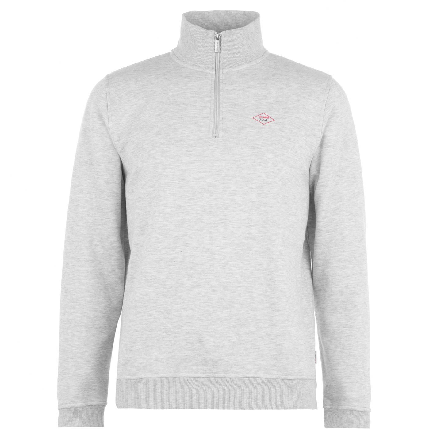 pánská mikina LEE COOPER Quarter Zip - GREY MARL