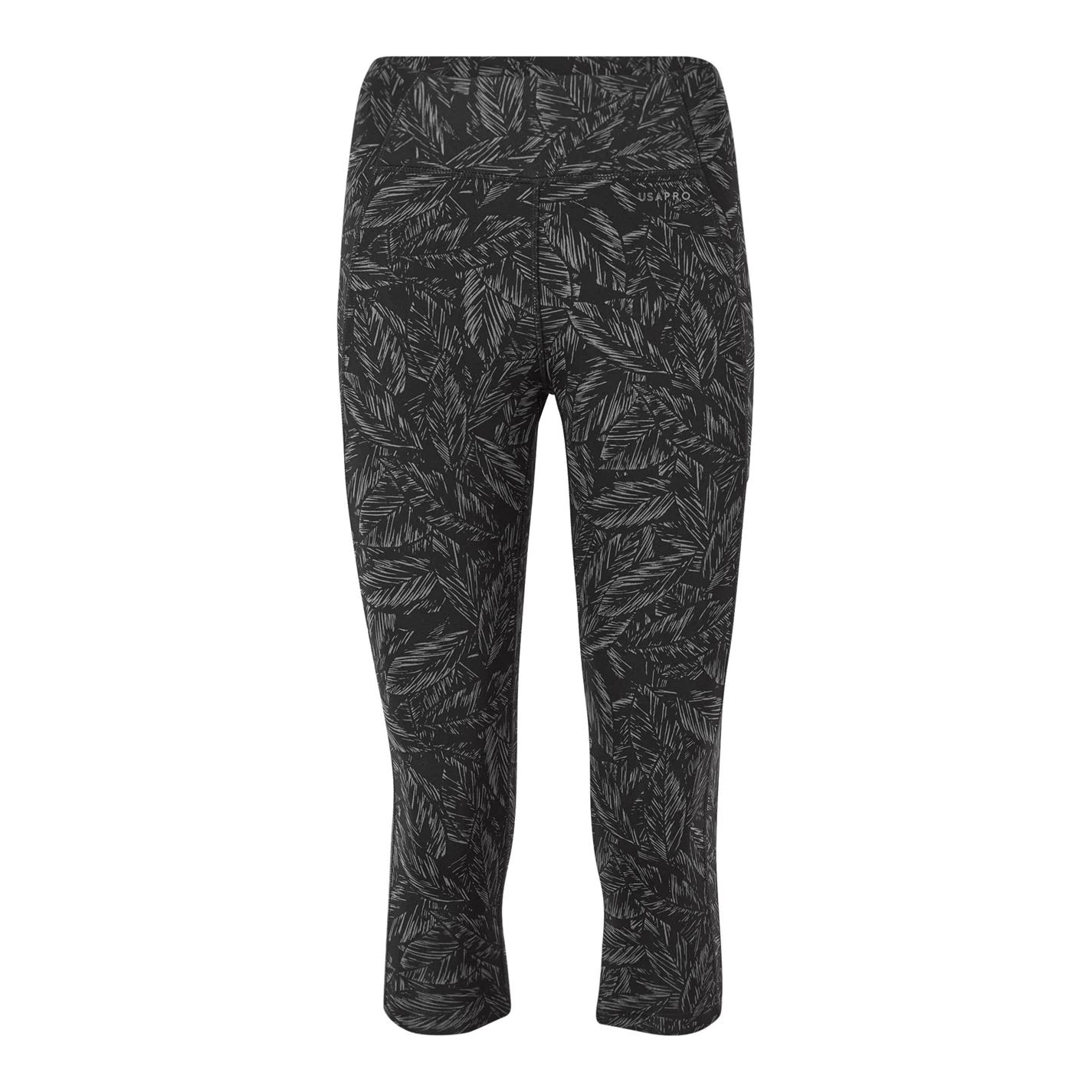 dámské legíny 3/4 USA PRO - GREY - S