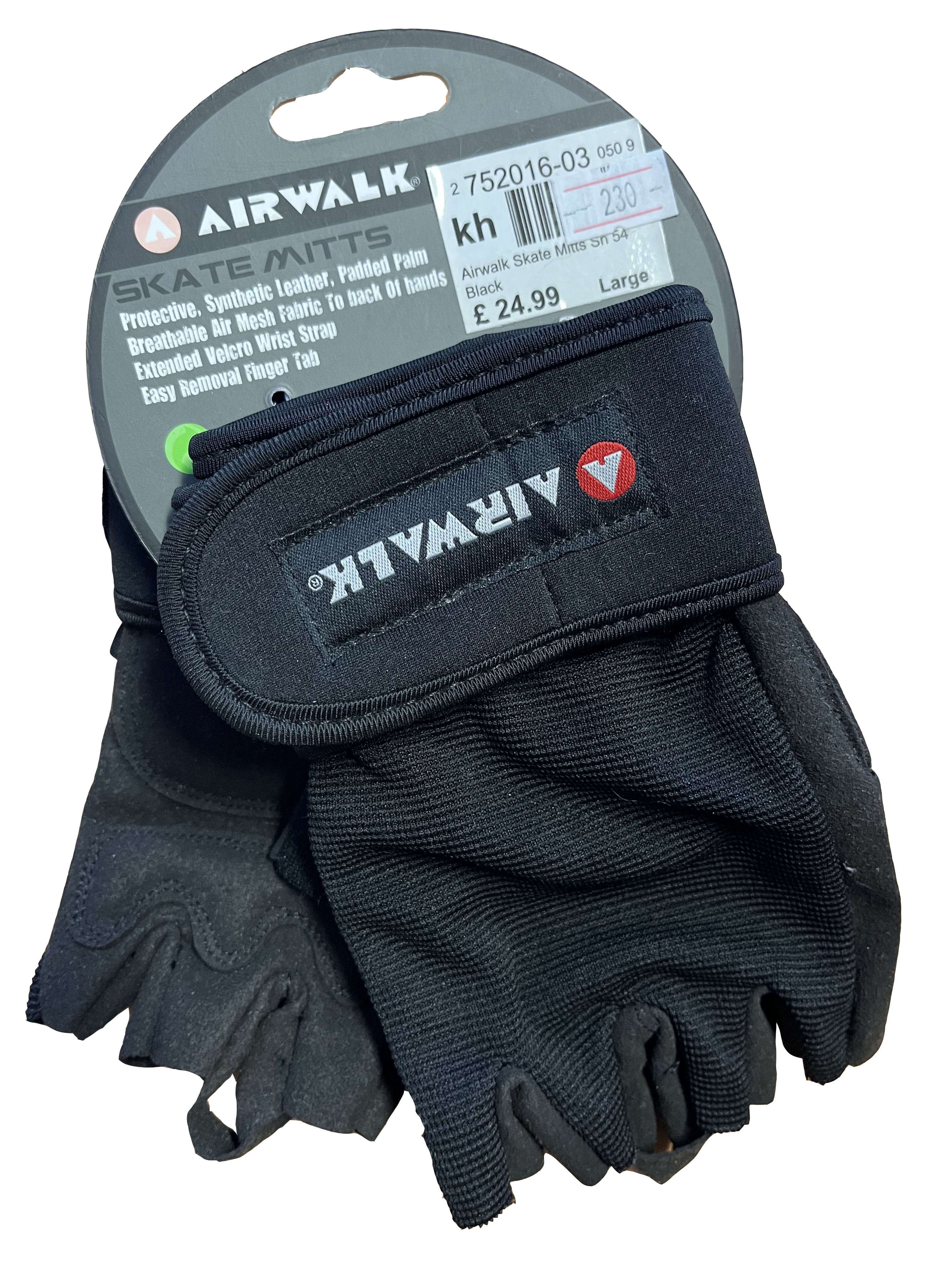 cyklo, skate rukavice AIRWALK - BLACK - L