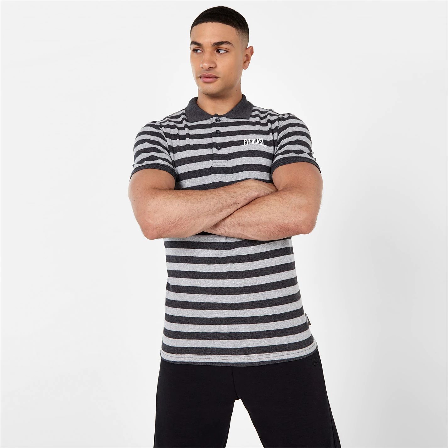 pánské tričko polo EVERLAST - CHAR M/GREY M