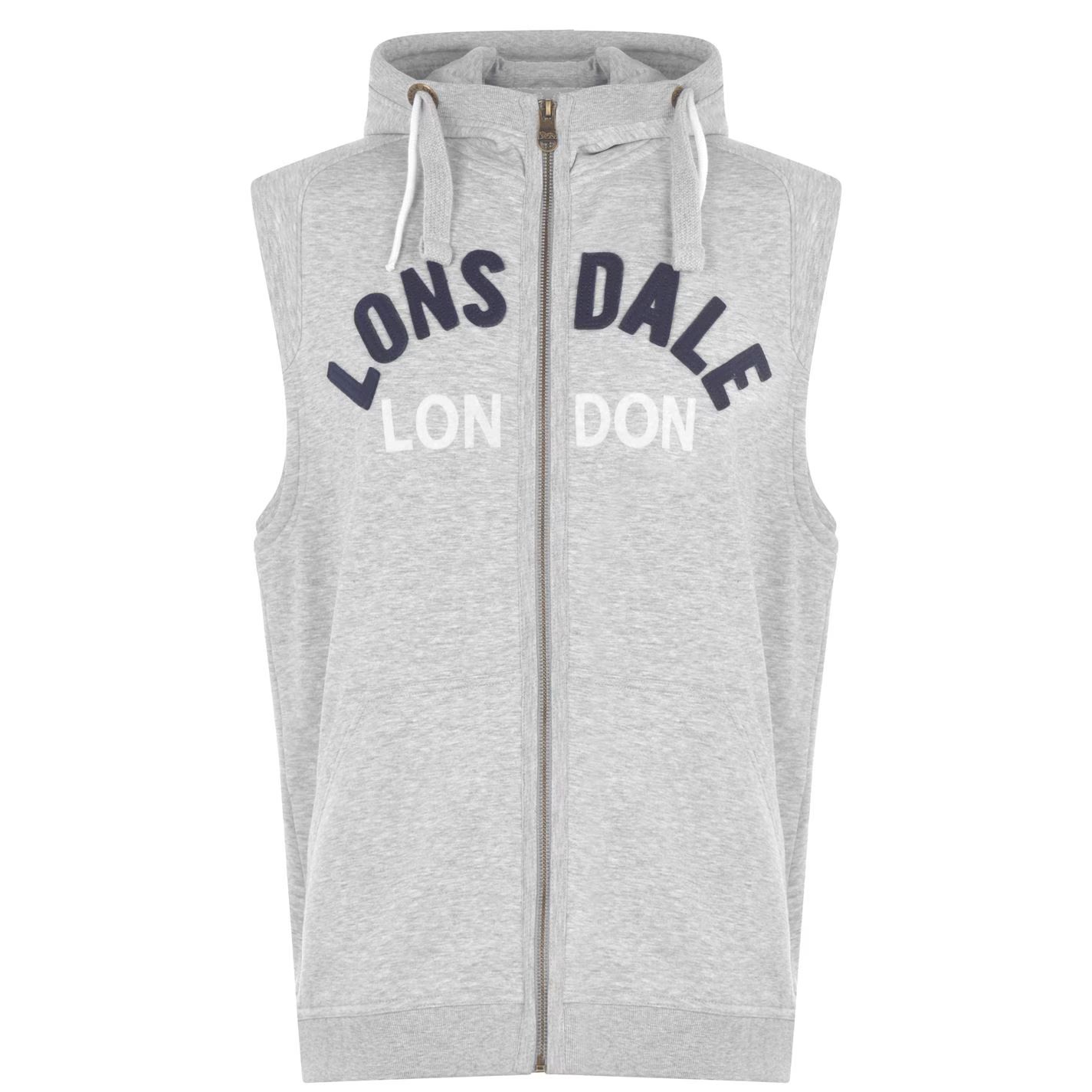 pánská vesta LONSDALE - GREY MARL - S