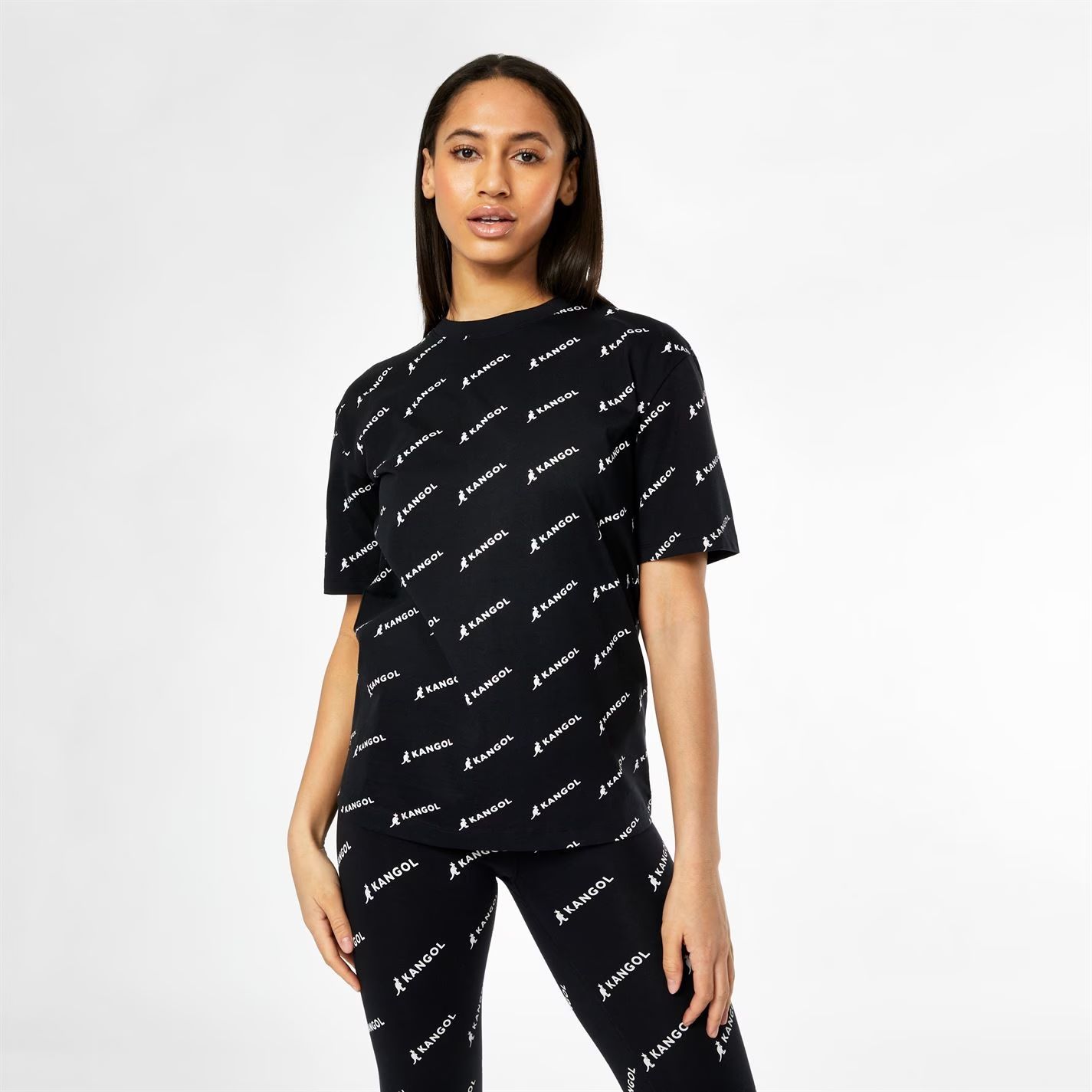 dámské tričko KANGOL - BLACK - M