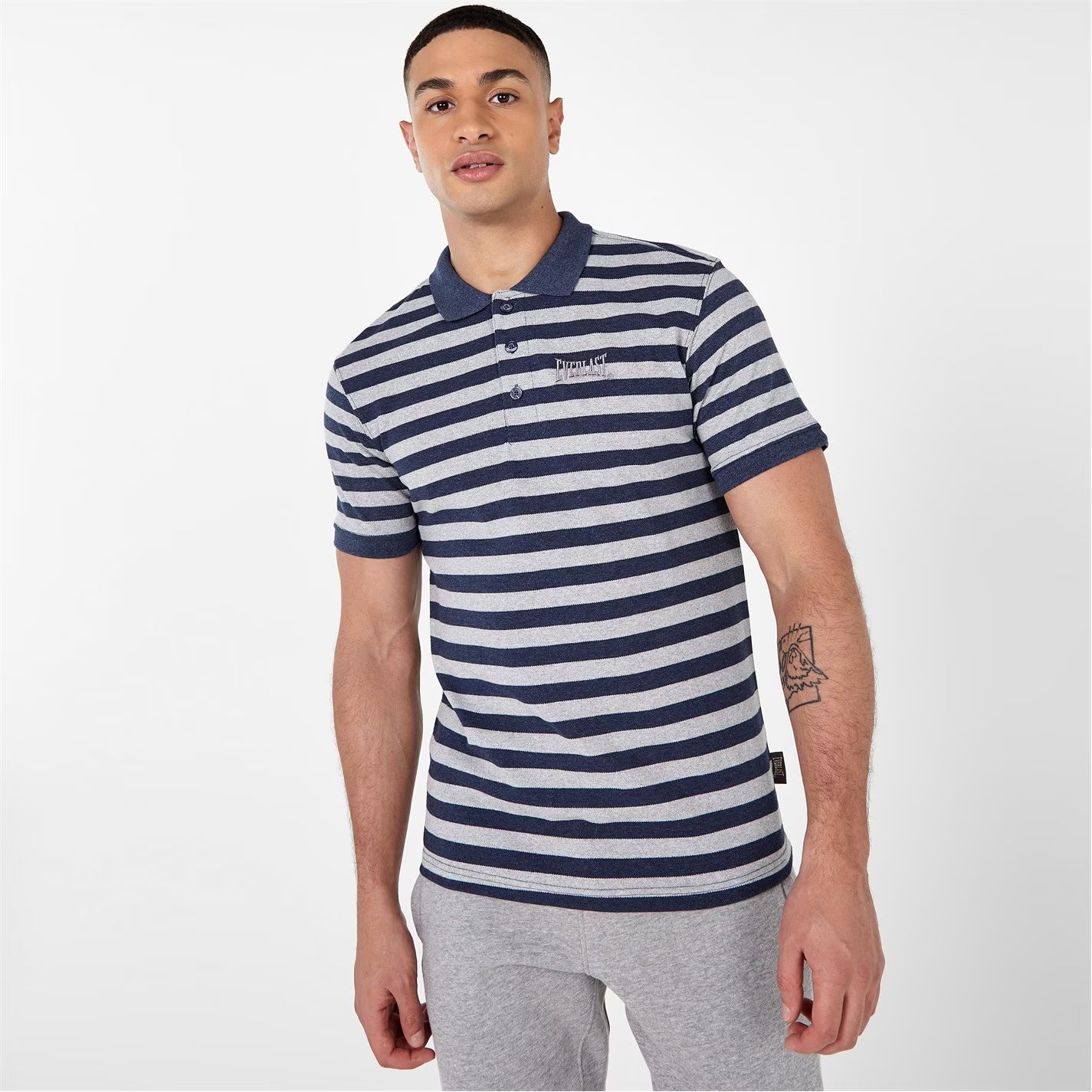 pánské tričko polo EVERLAST - DENIM M/GREY M