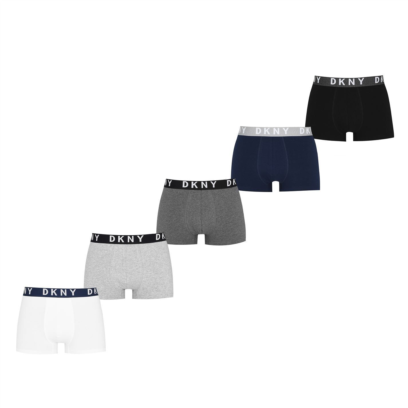 pánské boxerky DKNY - BLACK/WHITE - 5 ks