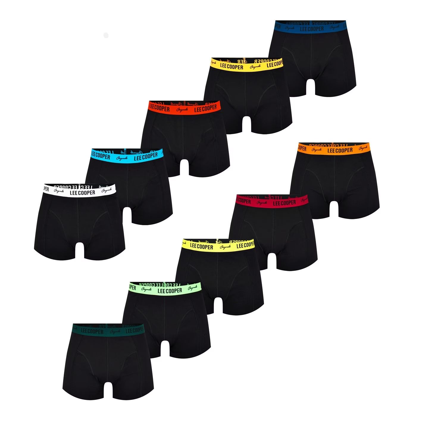 pánské boxerky LEE COOPER Originals - BLACK BRT W/B - 10 ks