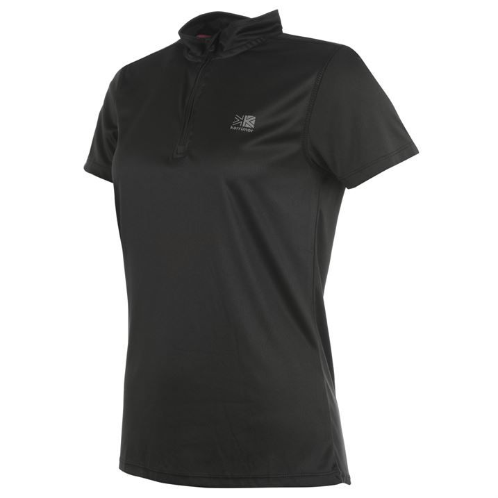 dámské tričko KARRIMOR 1/4 zip - BLACK