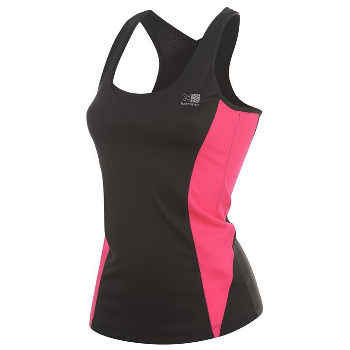 dámské tričko, tílko KARRIMOR RUN - BLACK/PINK