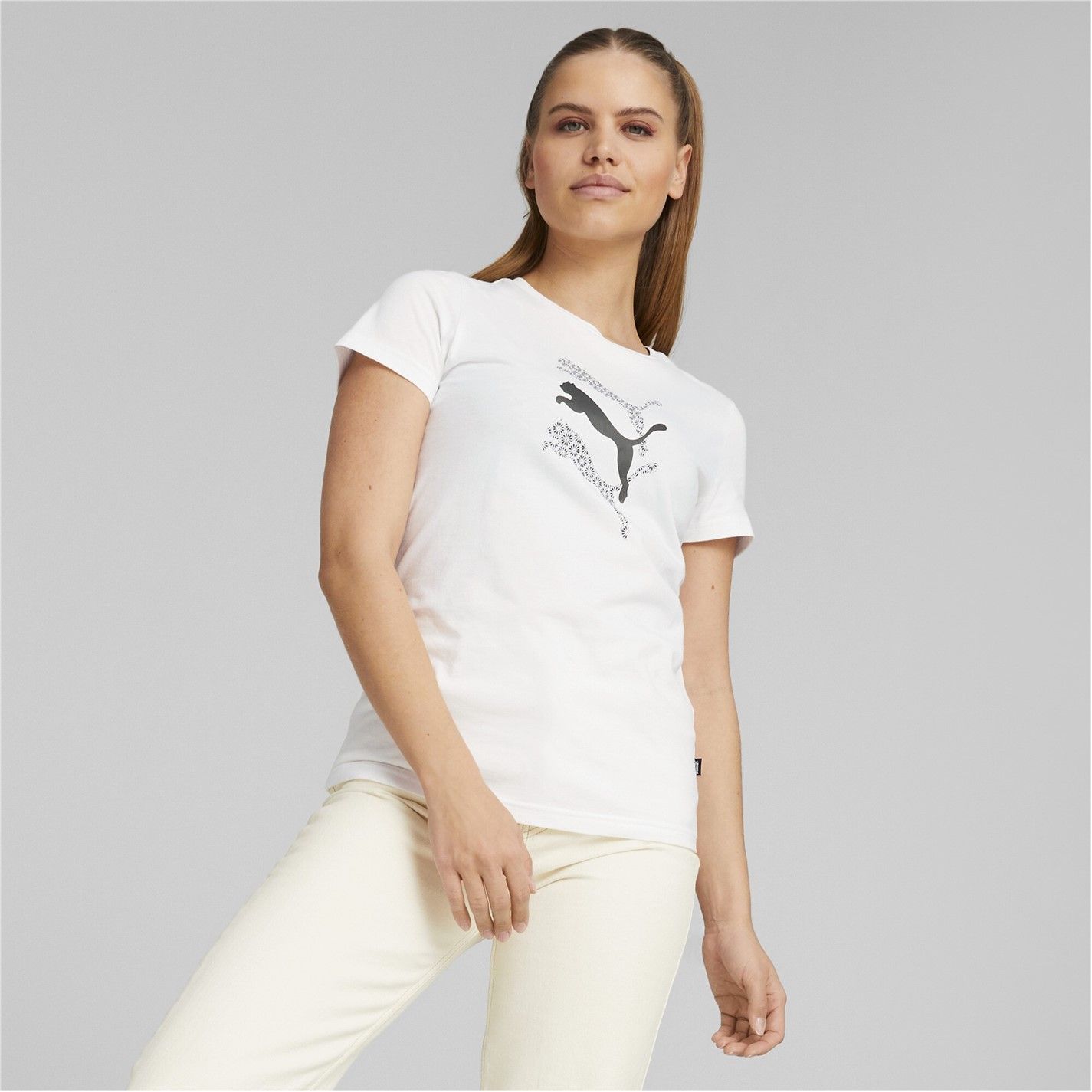 dámské tričko PUMA - WHITE/BLACK - S