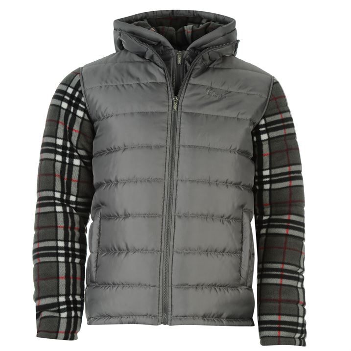 dětská bunda LEE COOPER - GREY/CHAR/WHITE - 140 9-10 let