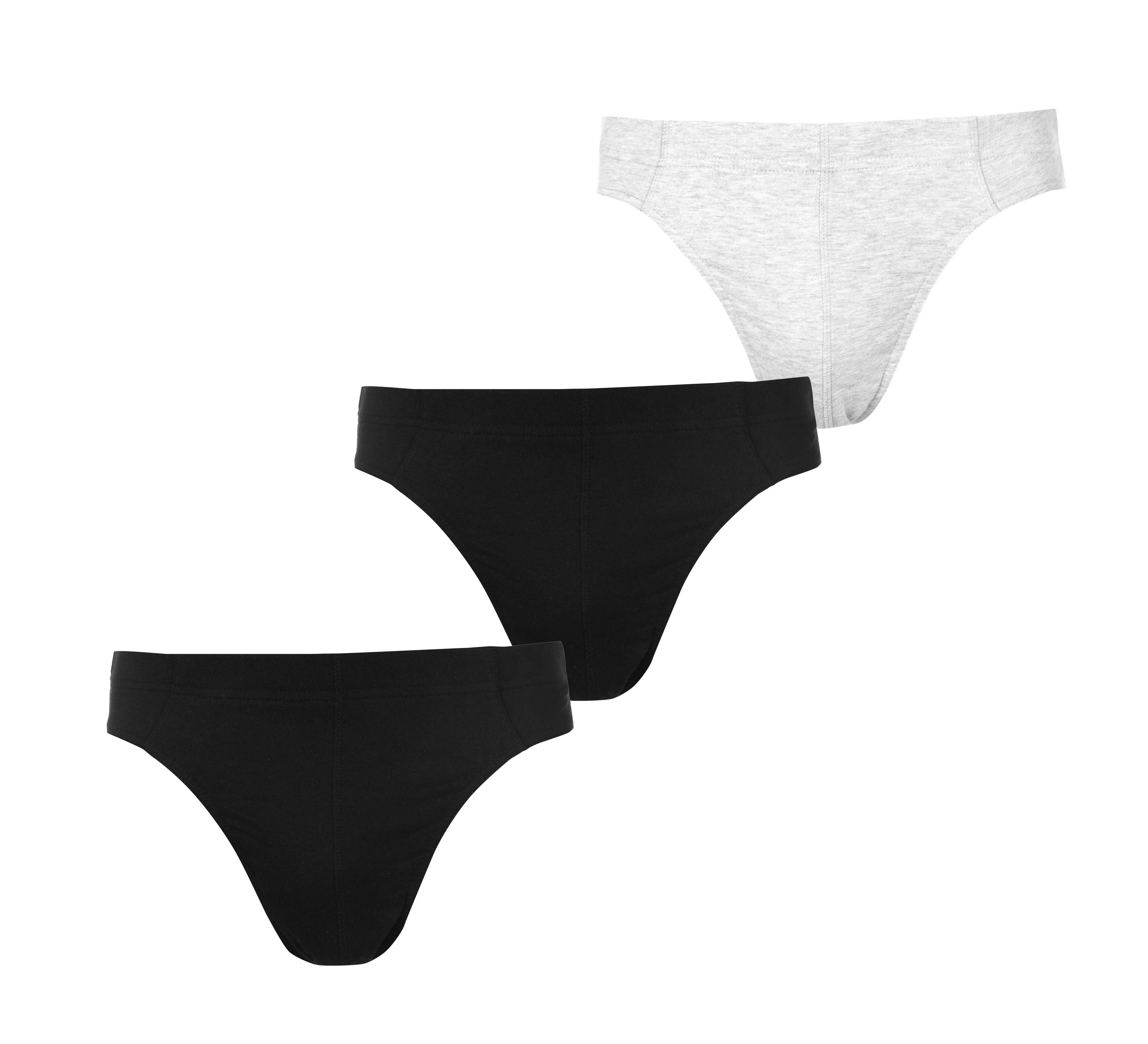 pánské slipy SLAZENGER - 3 pack - BLACK/BLACK/GREY