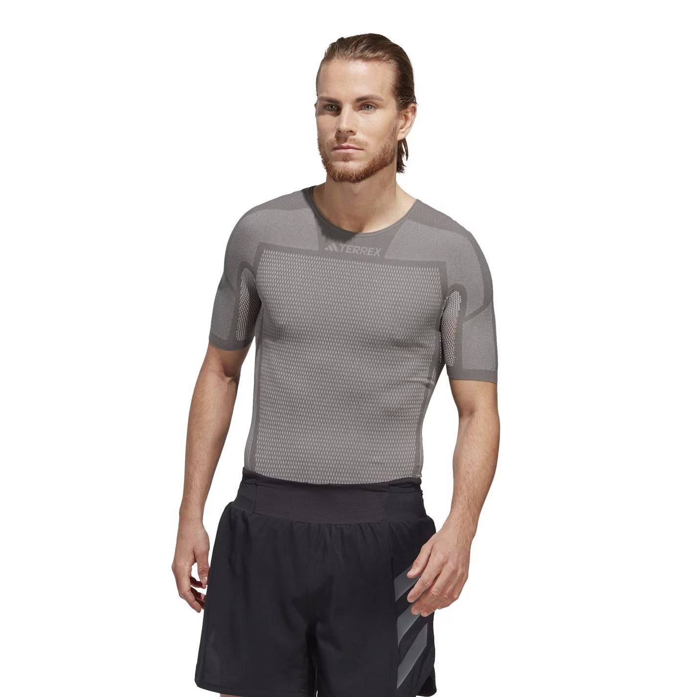 pánské kompresní tričko ADIDAS - GREFIV/WHITE