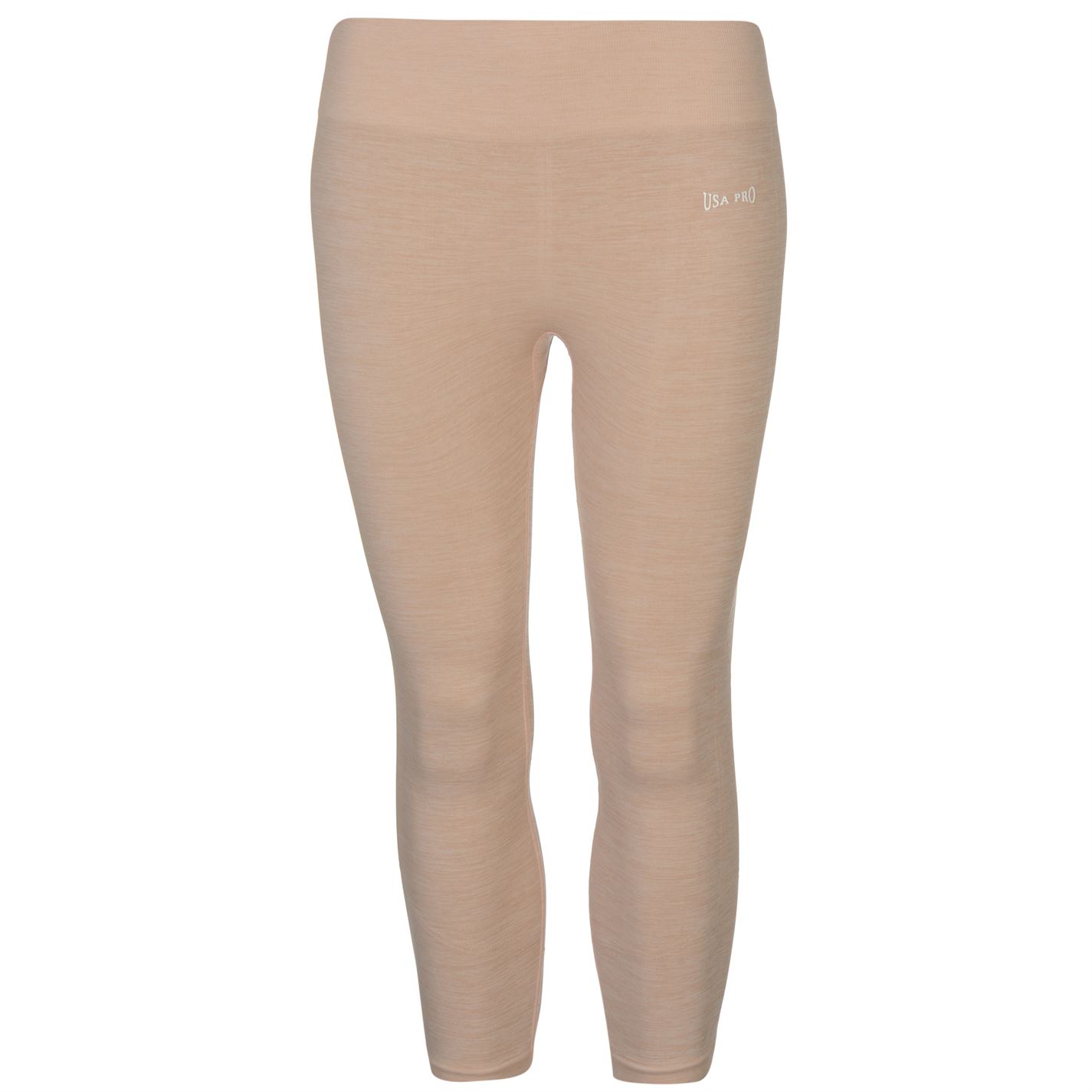 dámské legíny 3/4 USA PRO - MISTY ROSE MARL