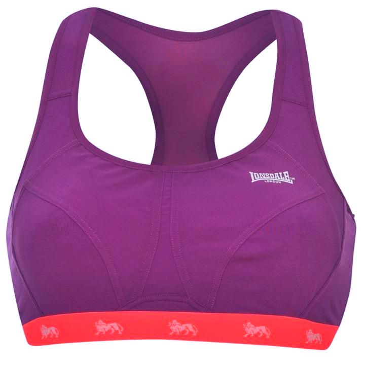 dámská sportovní podprsenka LONSDALE - BRTPURP/FLCOR