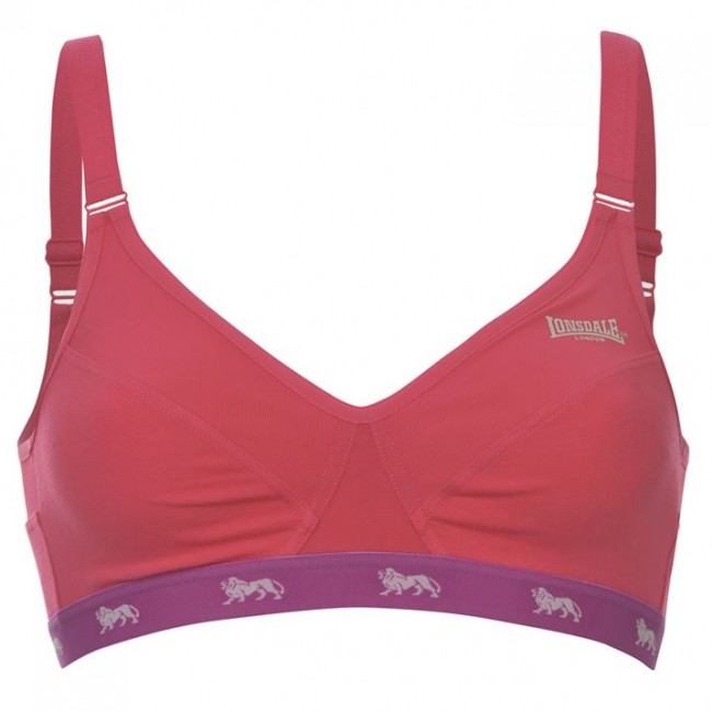 dámská podprsenka LONSDALE - FLUO PINK/PURPLE