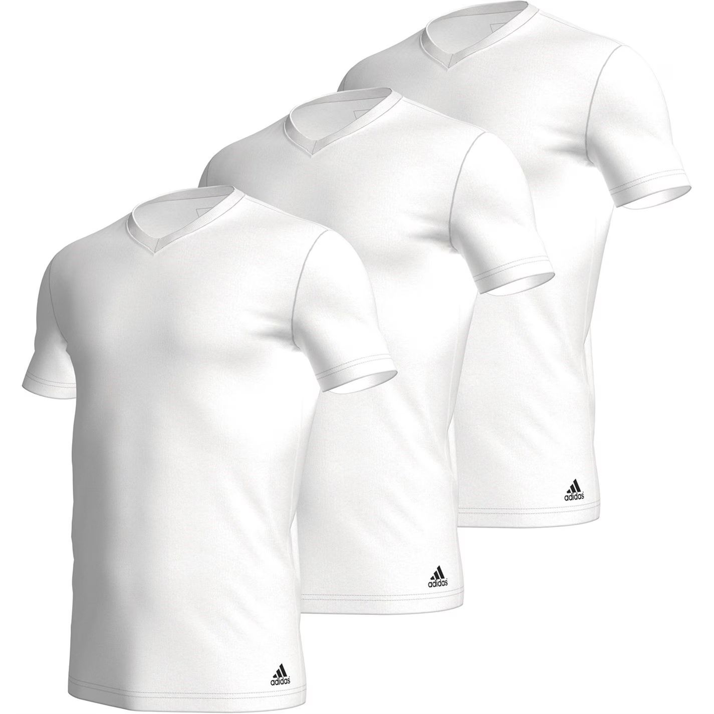 pánské tričko ADIDAS - WHITE - 3 ks