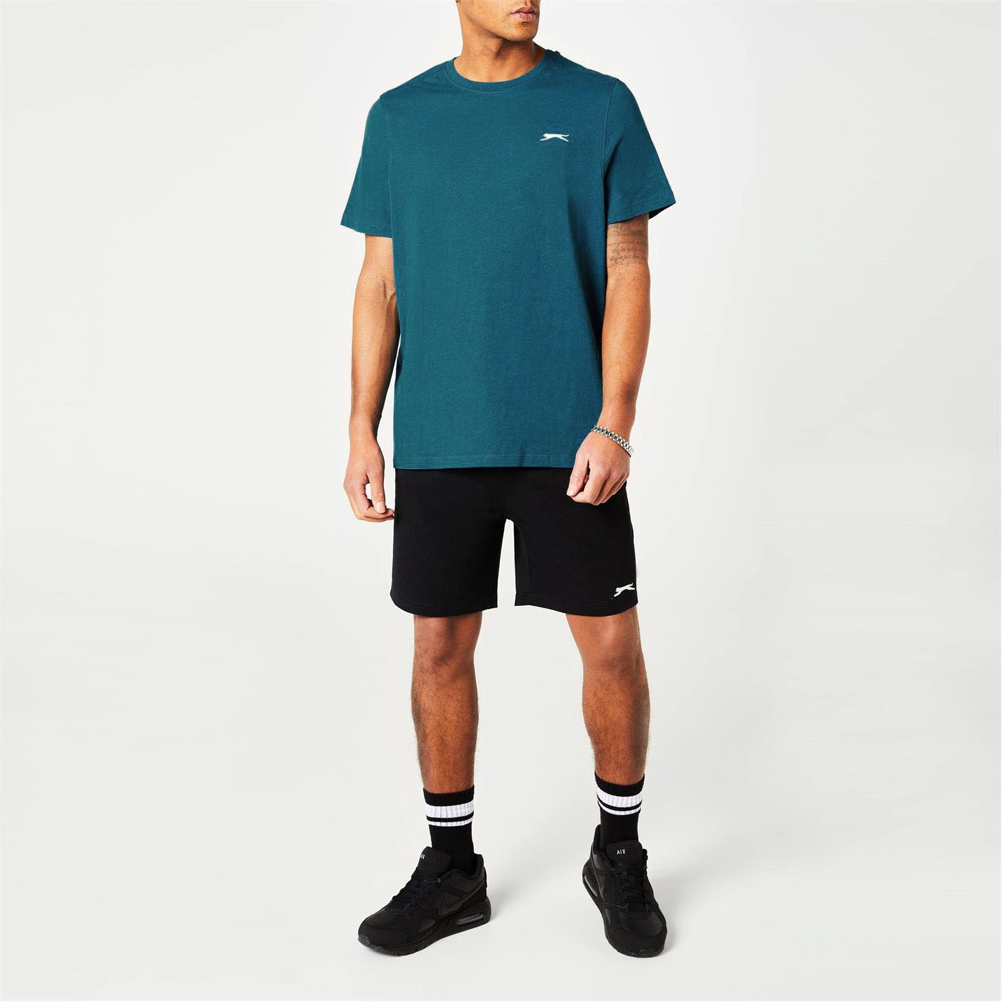 pánské tričko SLAZENGER - TEAL - 3XL