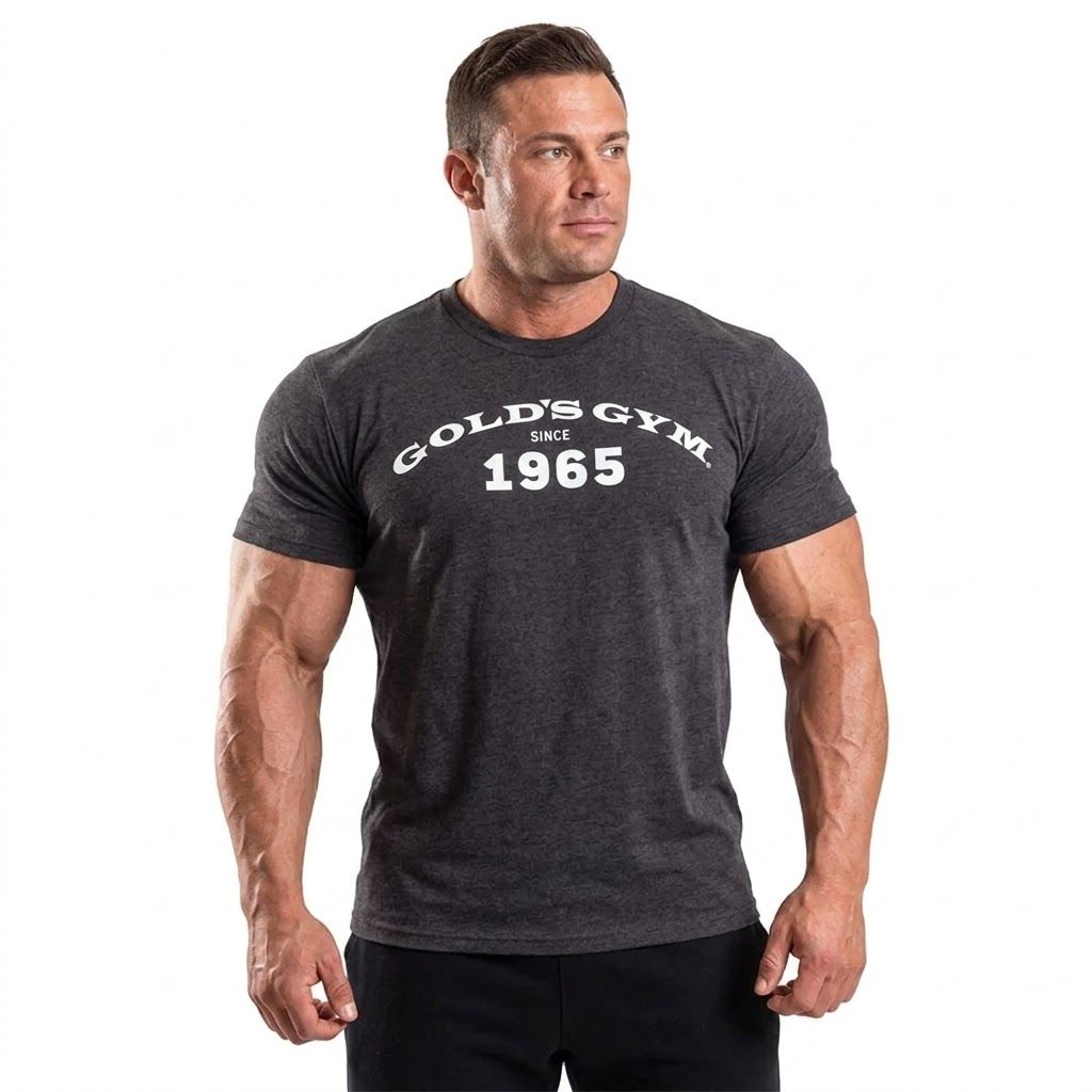 pánské tričko GOLDS GYM - GREY MARL
