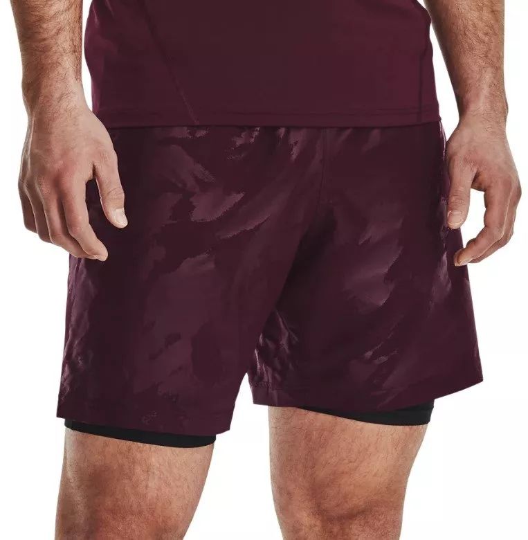 pánské šortky UNDER ARMOUR - BURGUNDY