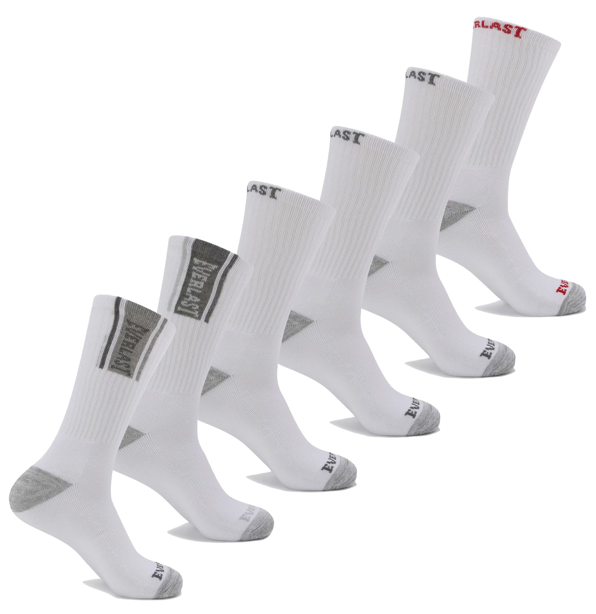 set pánské ponožky EVERLAST - WHITE BAG - (6 párů) - 6-12,5 (43)