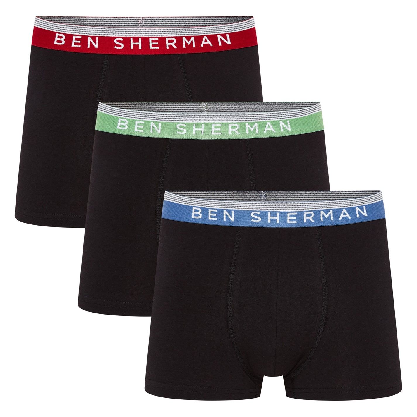pánské boxerky BEN SHERMAN - BLACK - 3 ks