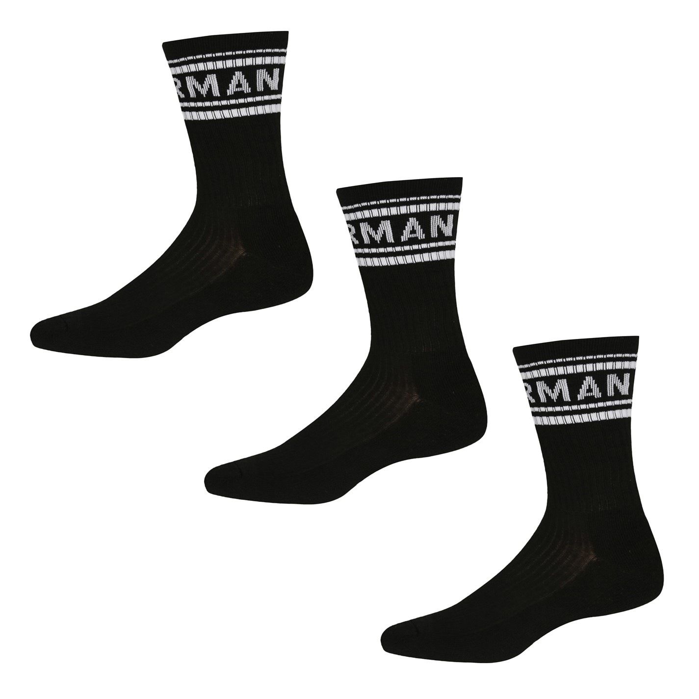set pánské ponožky BEN SHERMAN - BLACK - (3 páry) - 7-11 (40-45)